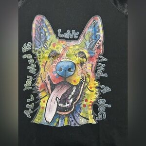 Colorful Dog Graphic T-Shirt